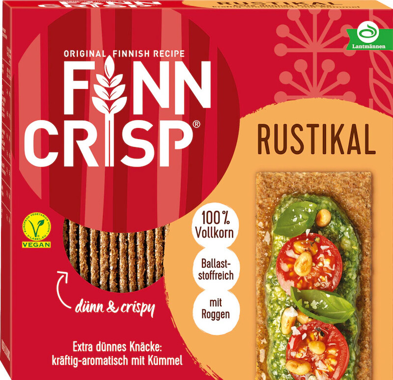 FINN CRISP Rustikal Roggen-Vollkorn Knäckebrot 200 g