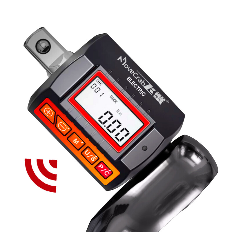 MoveCrab digitale momentsleuteladapter 6-200N.m 1/2" aandrijving, inclusief adapters voor 3/8" en 1/4". Elektronische momentsleutelset voor fietsen, motorfietsen en auto's