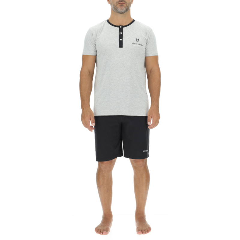 PIERRE CARDIN Pyjama pour homme ENC noir/gris chiné - Taille L