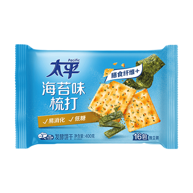 Pacific Soda Cracker mit Eisen und Nori, Familienpackung 400 g