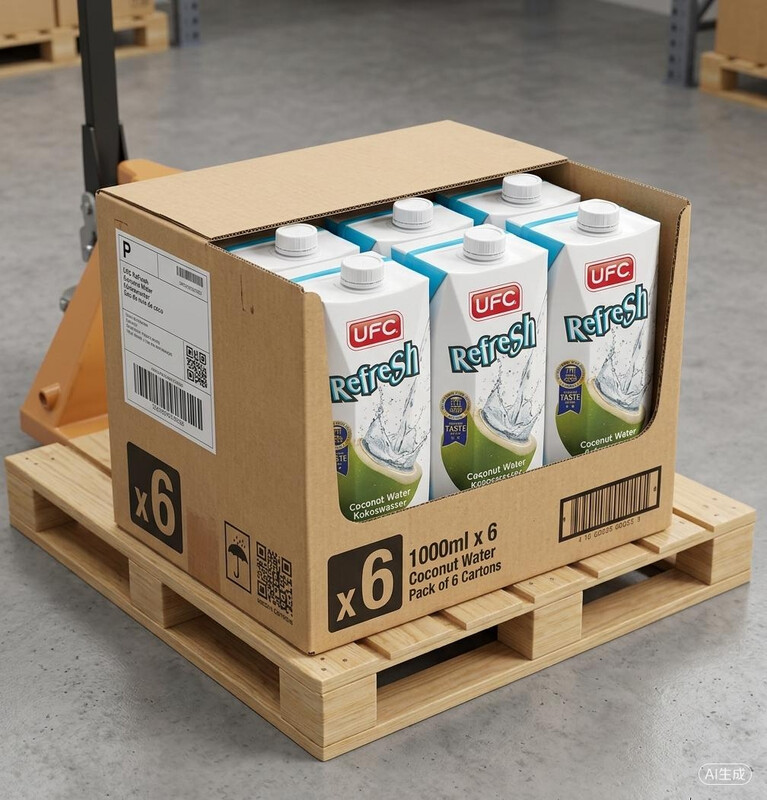UFC Refresh Kokoswasser 6*1 L (1 Box)