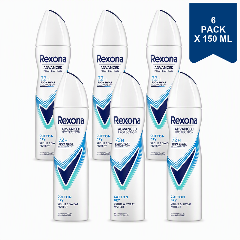 Rexona Deospray Cotton Dry 150 ml (6-Pack)