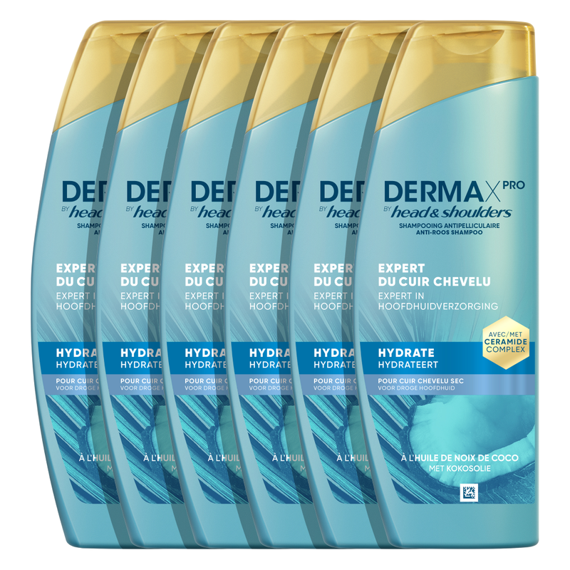 Head & Shoulders DermaXPro Hydrateert Antiroosshampoo 6 x 250 ml (6-Pack)