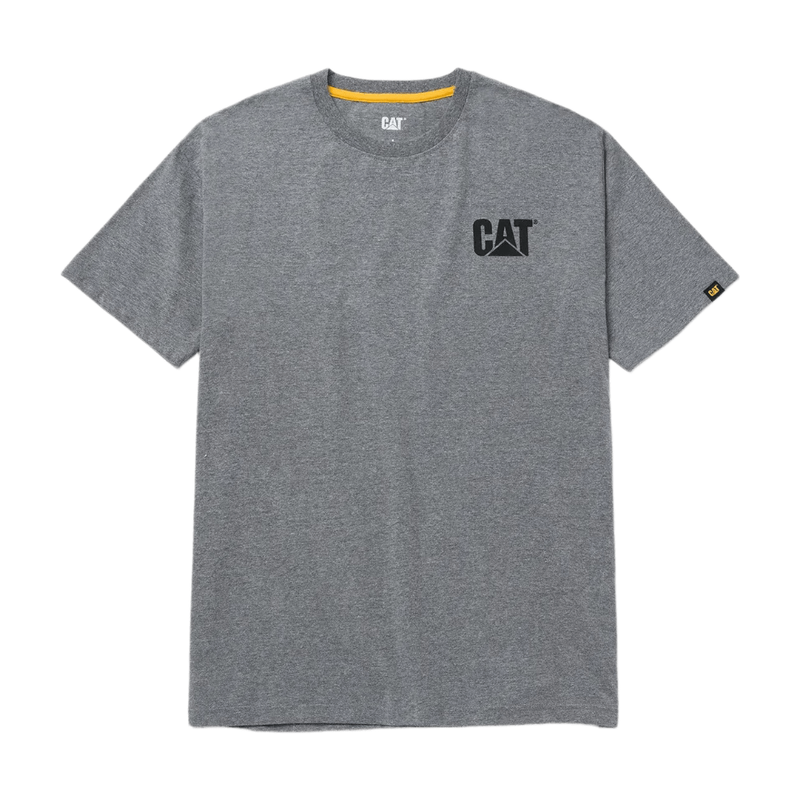 CAT merk T-shirt donker grijs gemêleerd maat L