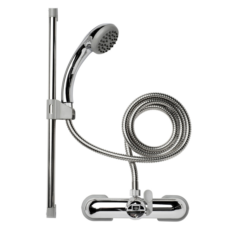 Croydex 3 Piece Bathroom Shower Set - Chrome