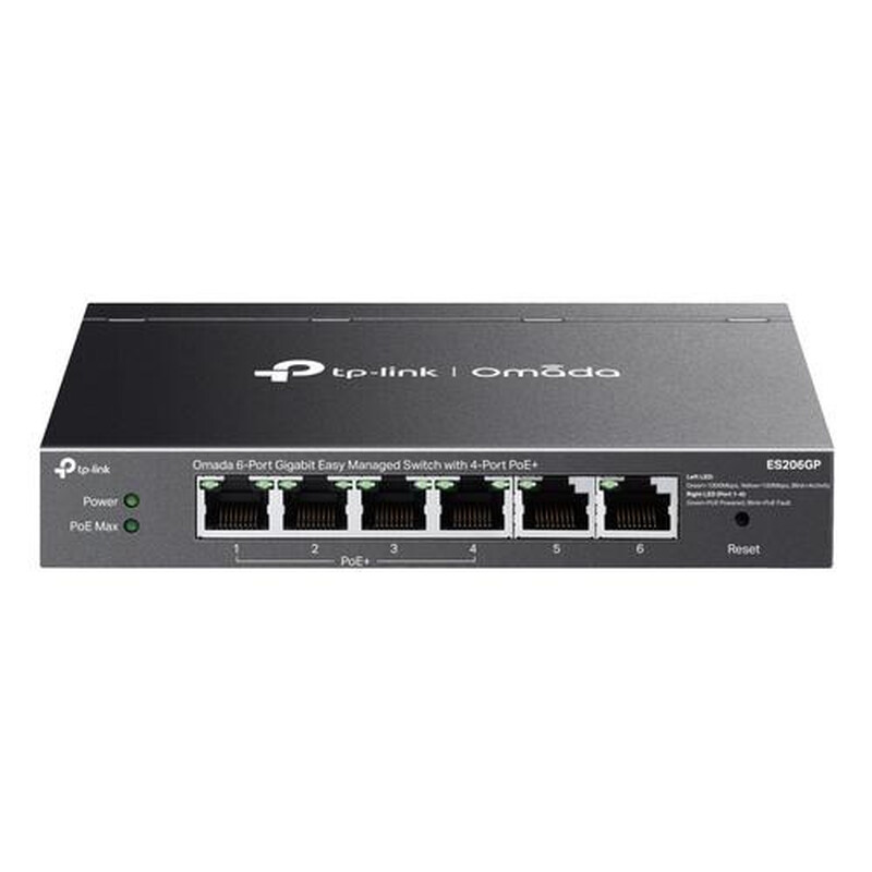 TP-Link Omada ES206GP netwerkswitch Managed Gigabit Ethernet (10/100/1000) Power over Ethernet (PoE) Zwart