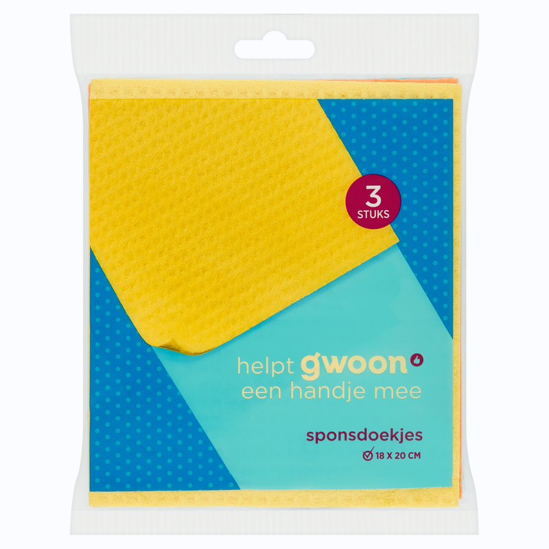 G'woon Sponge doeken 3 stuks