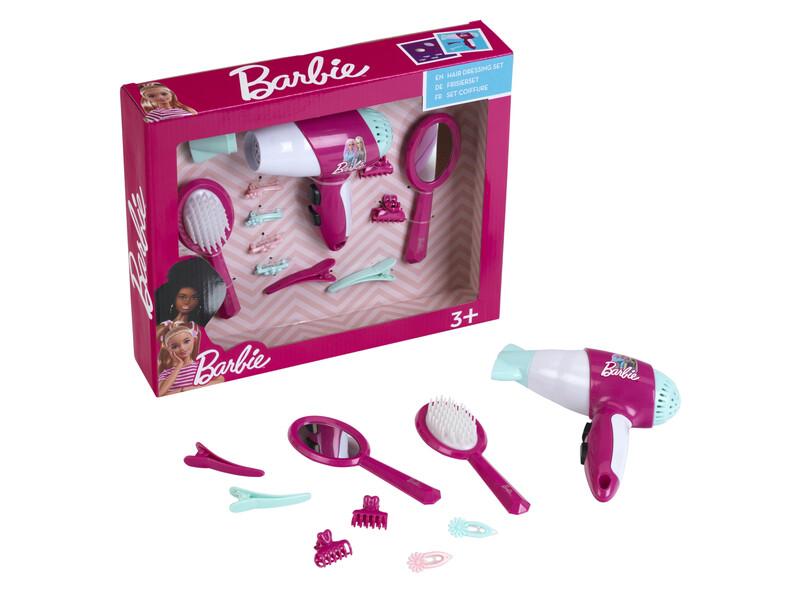 Set De Coiffure - Klein - 5790 - Barbie - Avec Seche-cheveux Électronique - Des 3 Ans