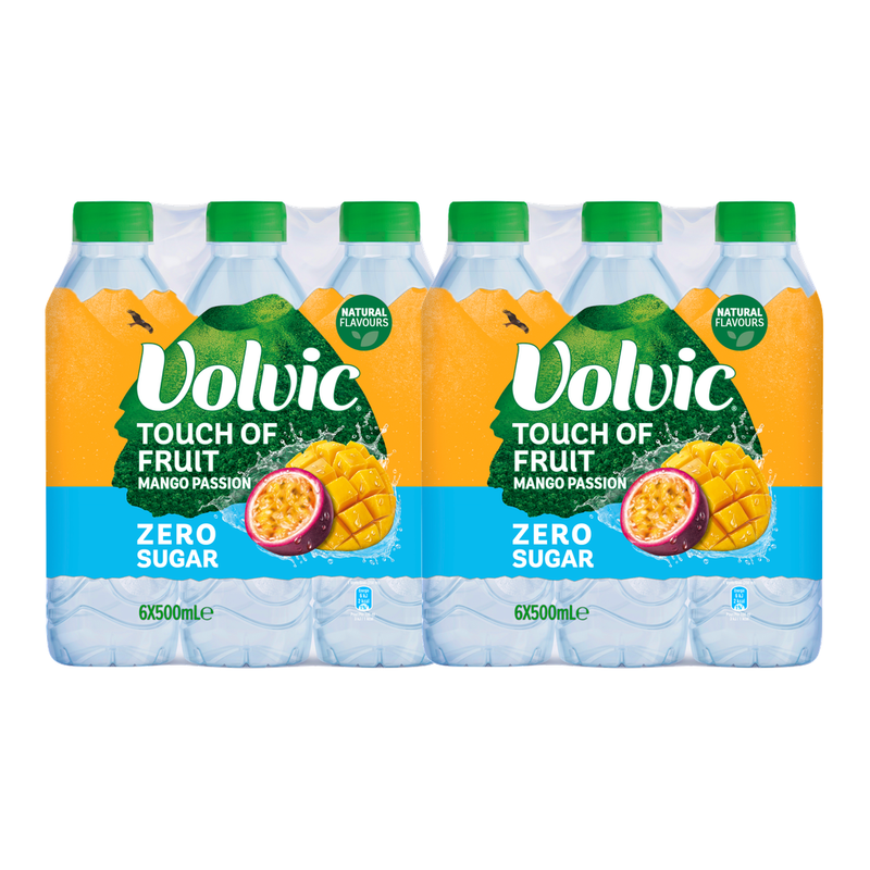 Volvic Vleugje Fruit Mango Passievrucht - 6 x 500 ml x2