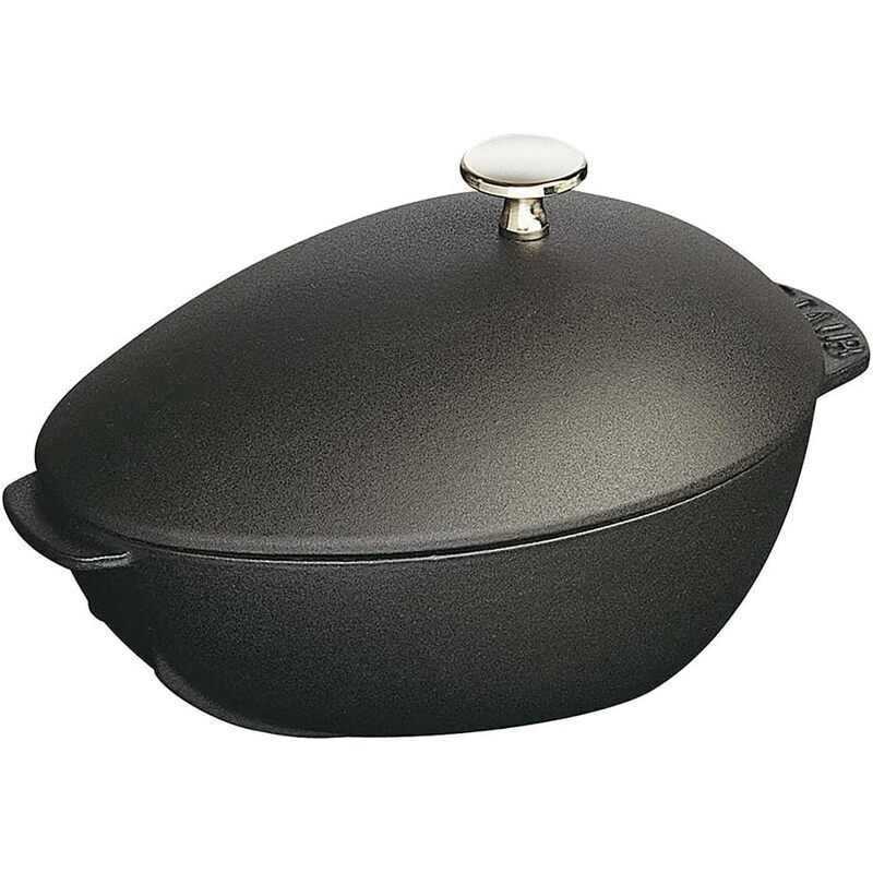 STAUB Muscheltopf mit Deckel, 25 cm, Mattschwarz