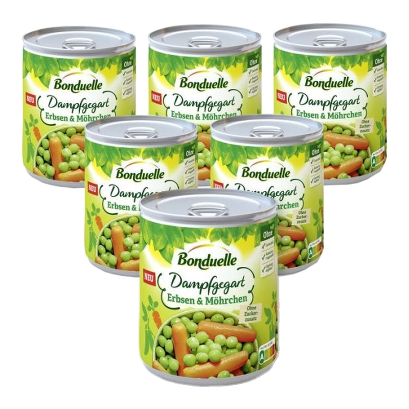 Bonduelle Erbsen & Möhrchen dampfgegart 850ml x 6