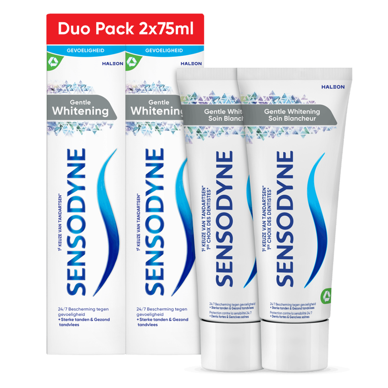 Sensodyne Gentle Whitening dentifrice duo pack, 2x75 ml