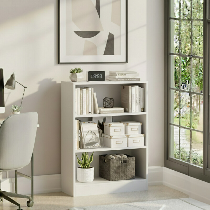 Vida Designs Bookcase Cambridge 3 Shelves White