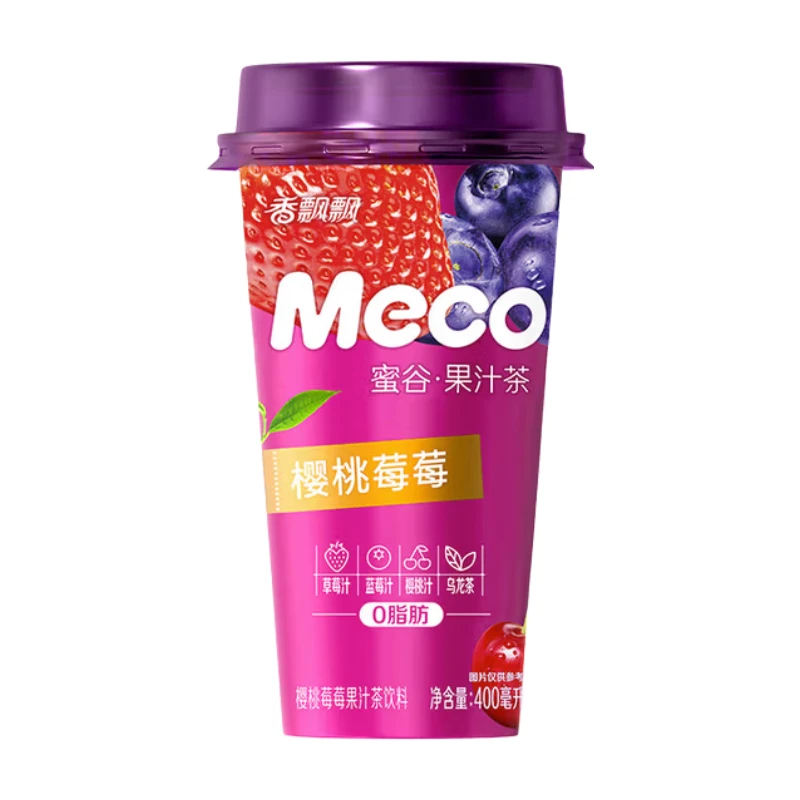 Meco Fruit Tea Juice Drink Cherry Berry Flavor 400ml