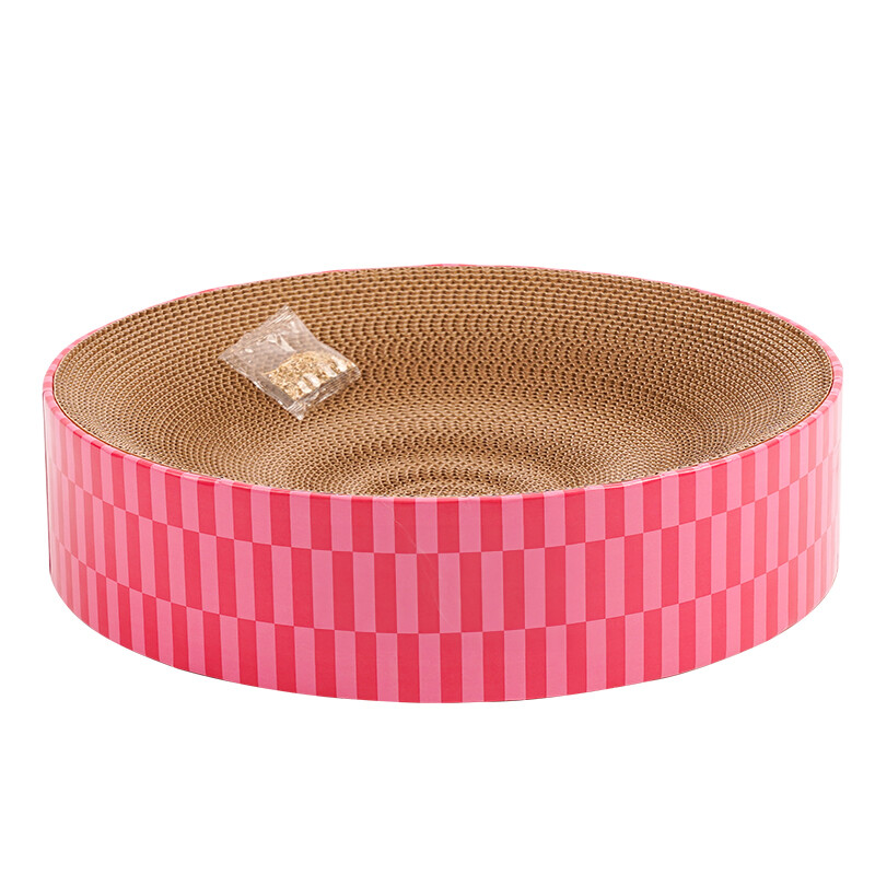 Zeze Retro Heart Shaped Cat Scratcher Bed, Scratch Resistant, 2 In 1 Claw Grinding & Rest Bed
