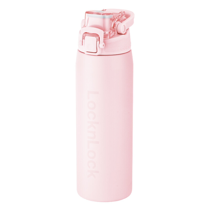 LocknLock Meerjungfrau-inspirierte Thermosflasche, 720 ml, Rosa Isolierflasche, Hält Getränke heiß & kalt, Tragbare Wasserflasche für Arbeit, Schule, Reisen & Outdoor-Aktivitäten