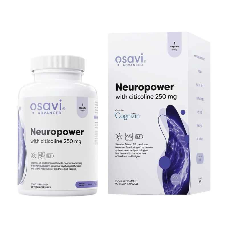 Osavi Neuropower Citicoline Cognition 250Mg Vegan Cognitive Support Capsules - 90 Capsules