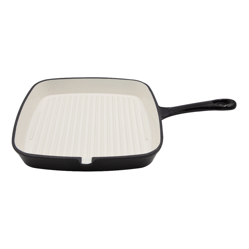 Cast Iron 23.5cm Griddle Pan - Black