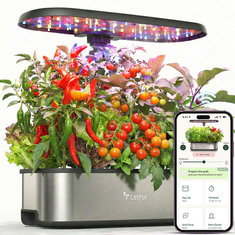 LetPot Hydrokultur-Wachstumssystem für Senioren: Automatischer Indoor-Garten Roboter für frische Kräuter und Pflanzen