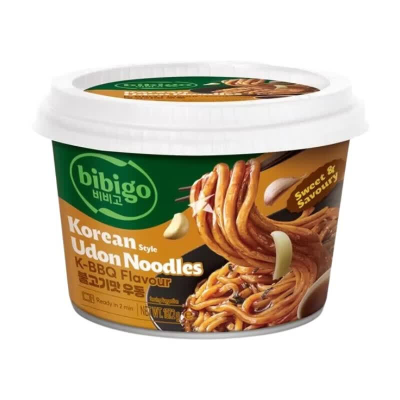 CJ Bibigo Korean Style Udon Noodle Korean BBQ Flavour 187g