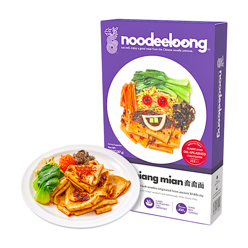 Noodeeloong Biang Biang Noodles Classic Xi'an Oil-Splashed Chili Flavor 217G