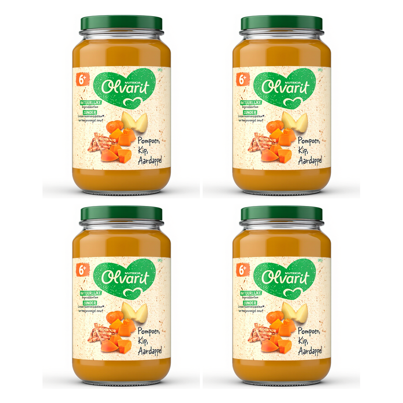 Olvarit Repas 6 mois+ Citrouille poulet pomme de terre 200 g * 4