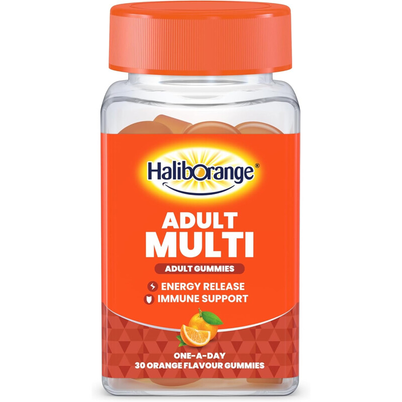Haliborange Adult Multivitamin Gummies: 30 Orange Flavour Chewable Supplements for Daily Health & Wellness Nutrition
