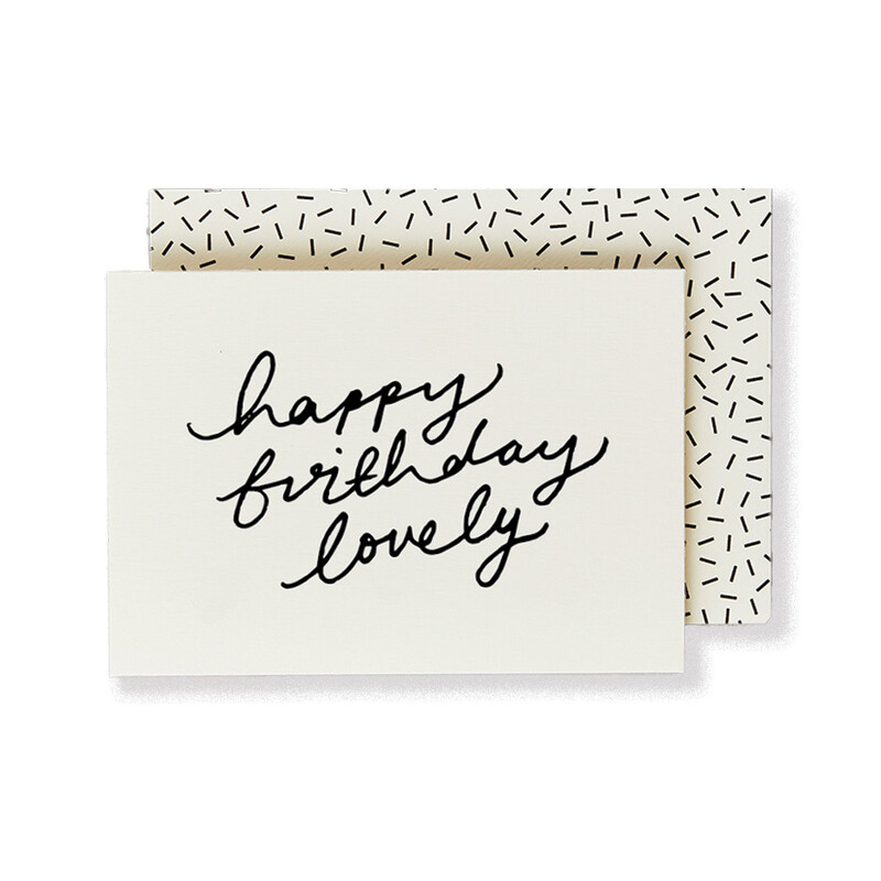 Happy Birthday Lovely Handprinted Card