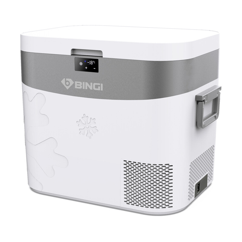 BINGI Draagbare auto-koelkast 22 liter, 12 V/24 V DC & 100-240 V AC dubbele stroomvoorziening, -18℃ tot 15℃ instelbare koelkast, koelbox voor kamperen, campervan, reizen, RV, vrachtwagen, picknick, boot