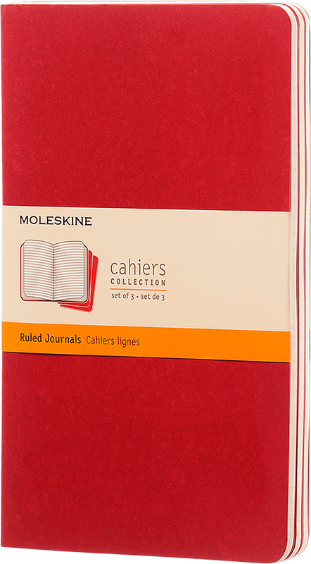 MOLESKINE Set De 3 Cahiers Grand Format Ligné Canneberge