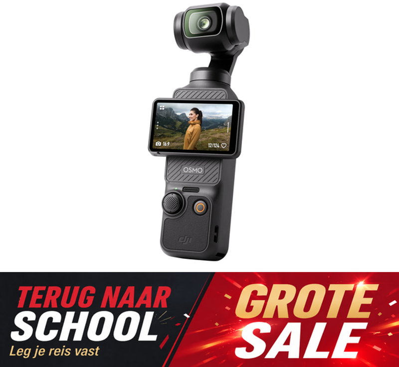 DJI Osmo Pocket 3, vlogcamera met 1-inch CMOS & 4K/120fps video, 3-assige stabilisatie, snelle focus, gezichts-/objectvolging, 2" draaibaar touchscreen, compacte videocamera voor fotografie en YouTube.