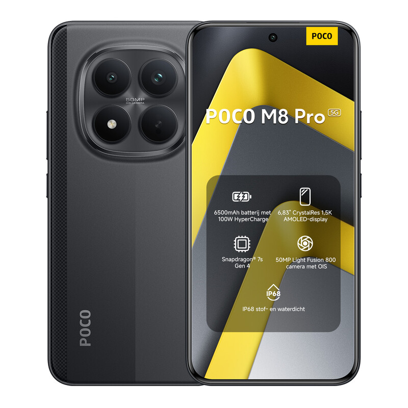Xiaomi POCO M8 Pro 5G 12GB 512GB - Zwart - 6500mAh - 17,4 cm (6.83") - Dual SIM - USB Type-C