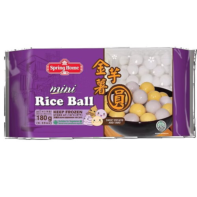TYJ Mini Rice Balls - Sweet Potato & Taro Flavor (180g / 6.35oz)