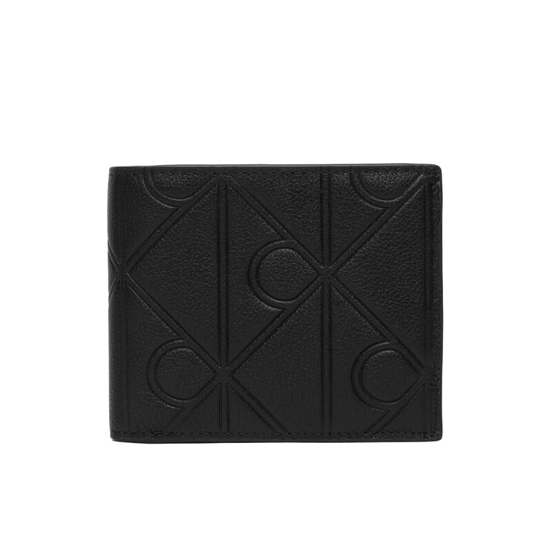 Calvin Klein Portafoglio XL Emblem AOP Emboss EW Billfold Nero - Black