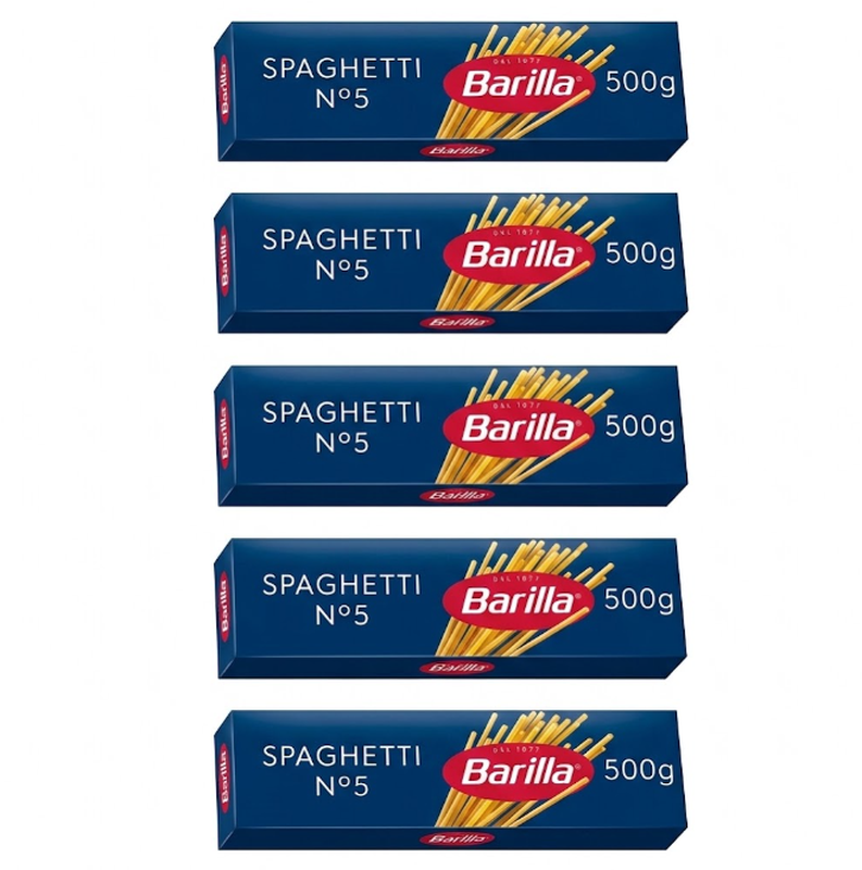 [Bundle Angebot] 5 x Barilla Spaghetti Nr. 5 500 g