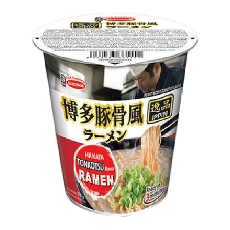 Acecook Ippin Instant Ramen Cup Hakata Tonkotsu Flavour 74G