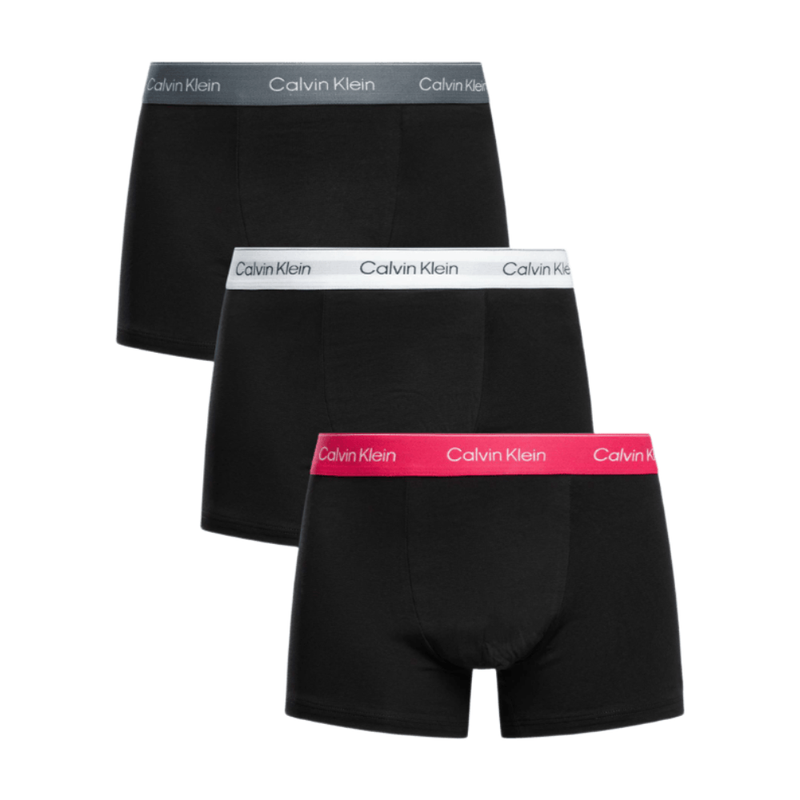 Calvin Klein Icon Baumwoll-Stretch lockere Trunks 3er-Pack Grau, Weiß, Rot Herren