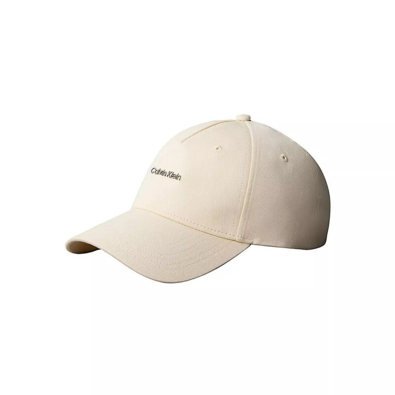 Calvin Klein Cotton Twill Logo Cap - Bone White