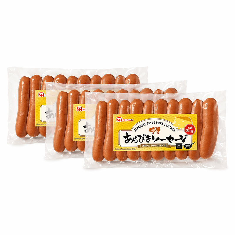 Nipponham Japanse stijl varkensworst met kaas – 3 x 185 g