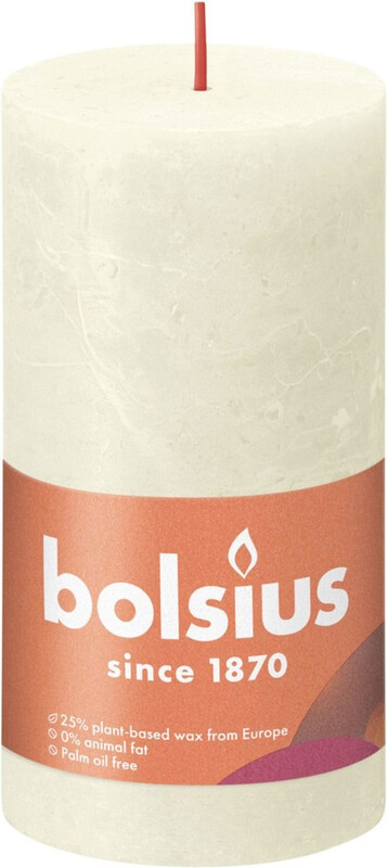 BOLSIUS Rustic Shine Stompkaars 13 cm Zacht Parelwit