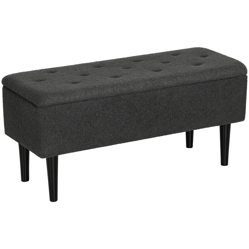 Ottoman Storage Teddy Black