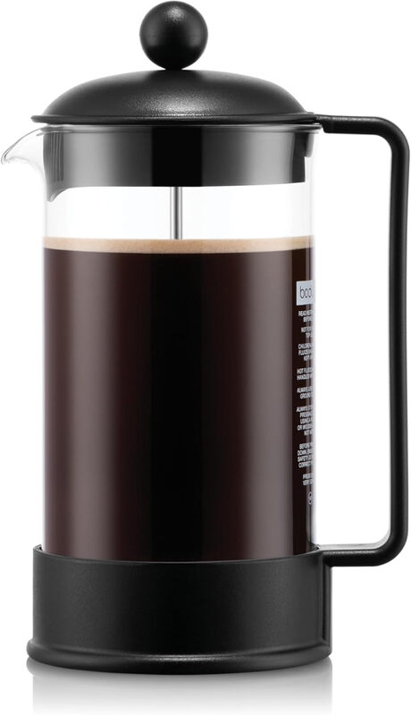 Bodum Brazil French press koffiezetter - 1L, 8 kopjes, zwart