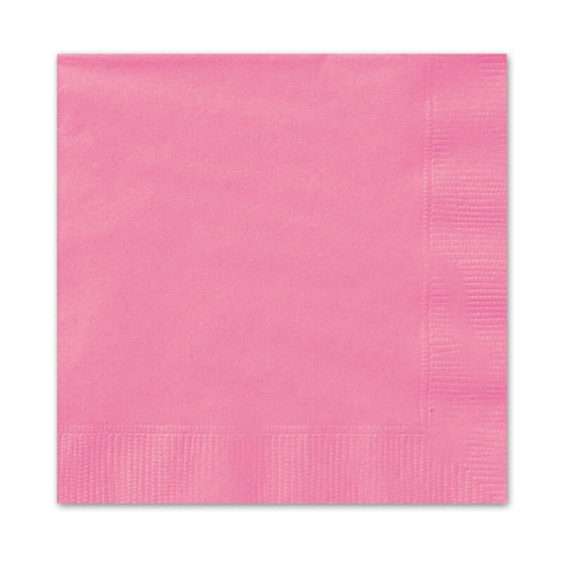 Unique Lunch Napkins, Hot Pink, 20 pack