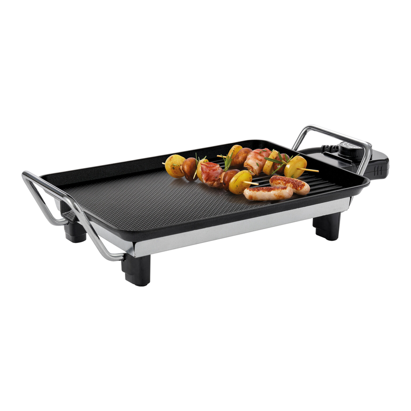 Fritel Grill Teppanyaki GT 1075 - Grillplaat/Teppanyaki Bakplaat - 28 x 20 cm - 1000 W - 5 standen - 1 tot 2 personen - PFAS-vrij