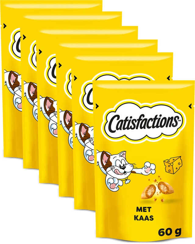Catisfactions Snacks Kattensnoepjes Kaas 6x60g