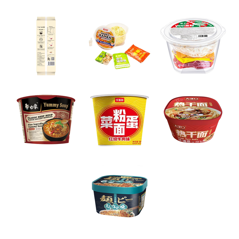 Scharfe trockene Rindfleischnudeln mit Sesampaste Snack-Set (7 Packungen)