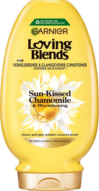 Garnier Loving Blends - Verhelderende & Glansgevende Conditioner - Sun-Kissed Chamomile & Bloemenhoning - Blond Haar & Highlights - Kamille - 250 ml