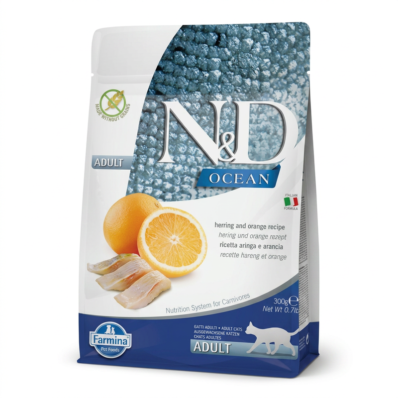 Farmina N&D Ocean Katzenfutter Hering mit Orange 300 g