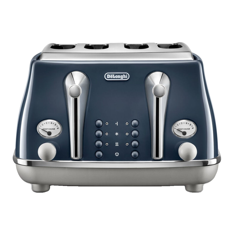 De'Longhi Icona Capitals 4 Slice Toaster, London Navy, CTOC4003.BL