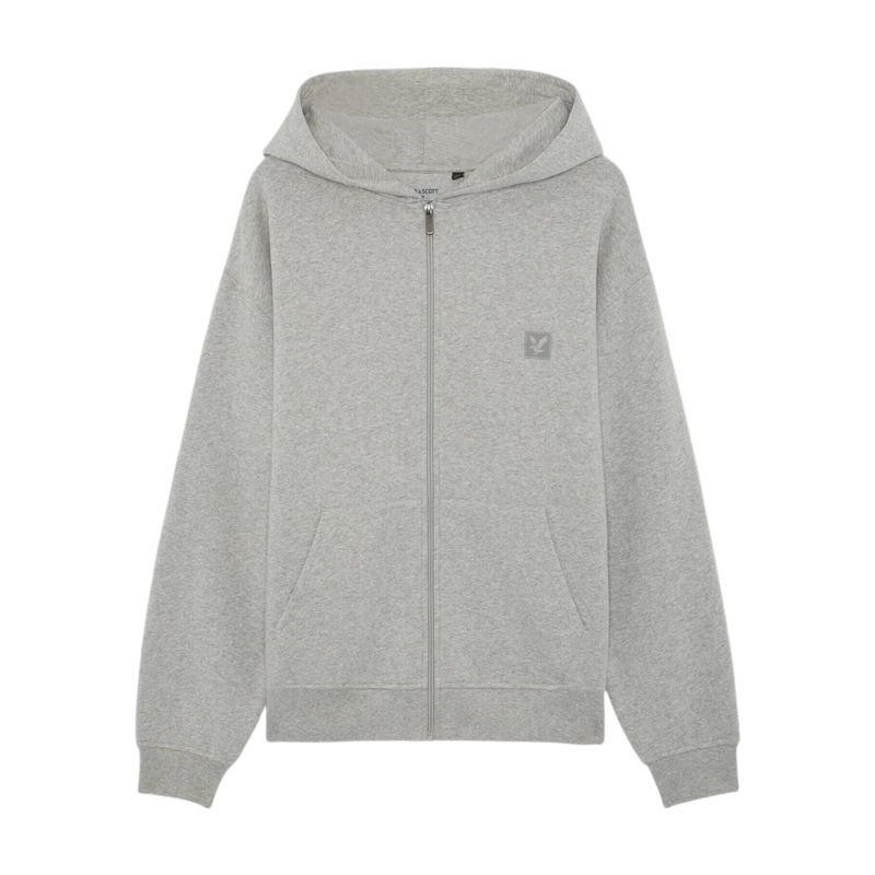 Men's Lounge Full Zip Hoodie - Light Grey Marl